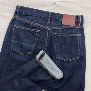 Gustin California Straight Raw Selvedge Denim Jeans Mens 31 Indigo Made in USA